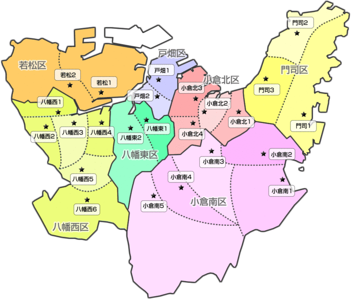 圏域の担当区の図